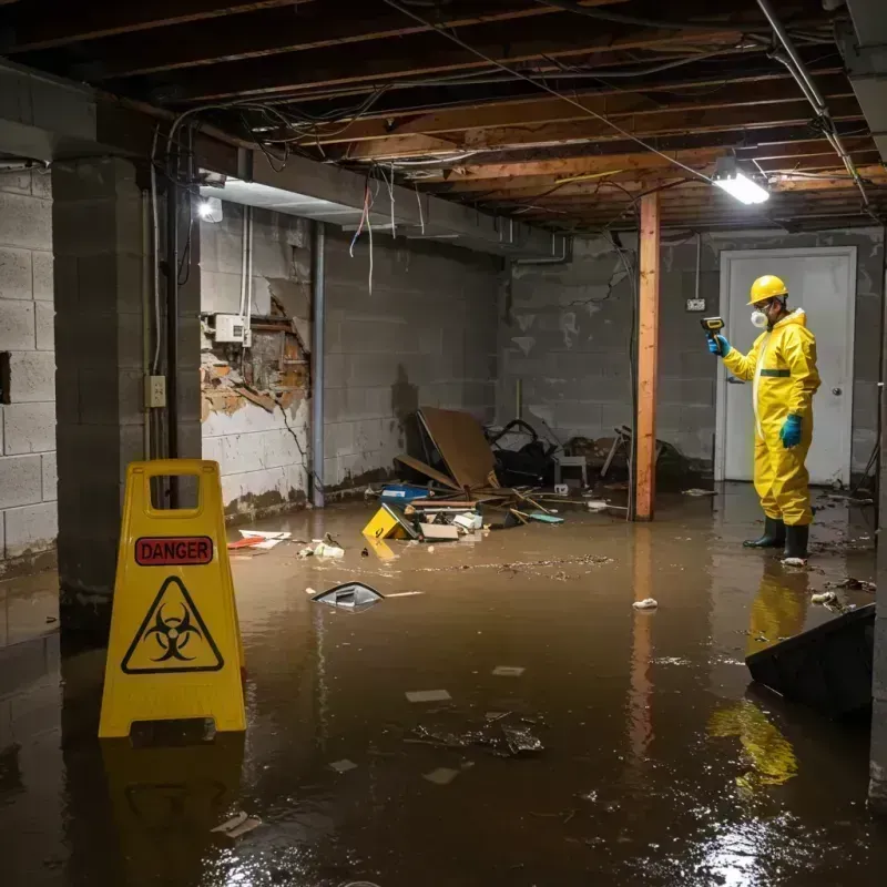 Flooded Basement Electrical Hazard in Dade County, GA Property